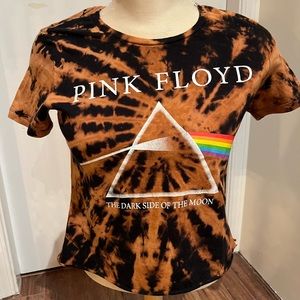 Pink Floyd Women’s size Small Cropped Tie Dye tee shirt